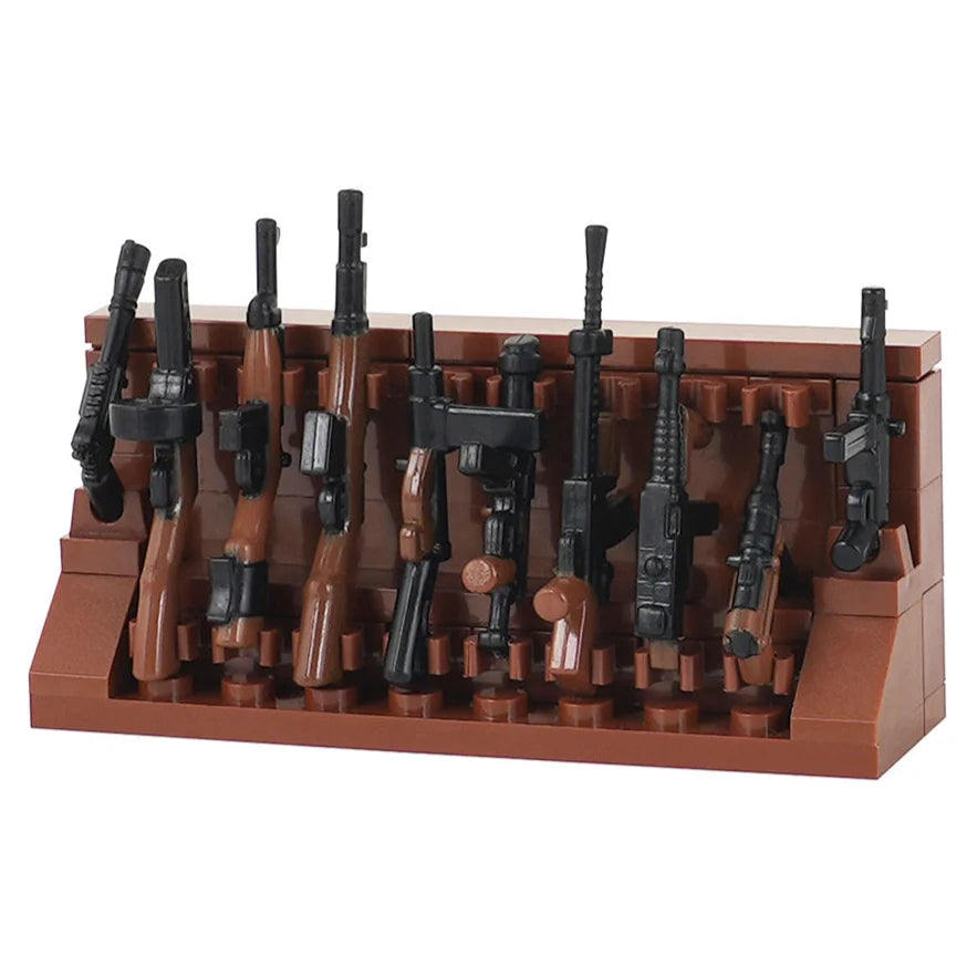 Weapon Rack Custom MOC Accessory Set - Minifigure Bricks