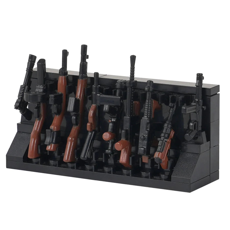Weapon Rack Custom MOC Accessory Set - Minifigure Bricks