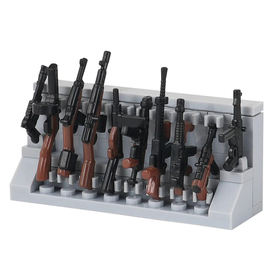 Weapon Rack Custom MOC Accessory Set - Minifigure Bricks
