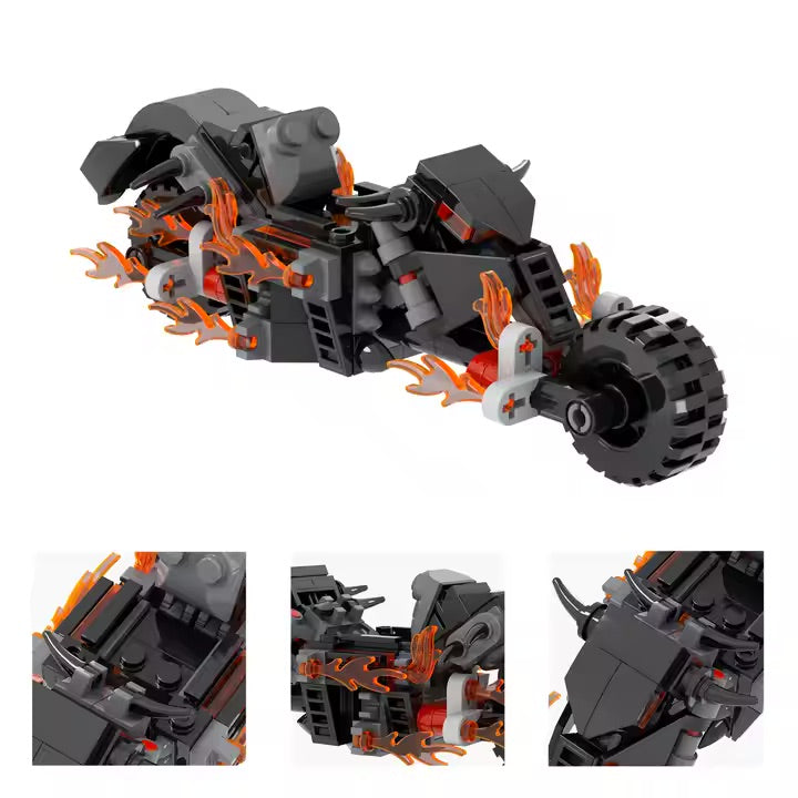 Ghost Rider Hell Cycle Custom Marvel Superhero MOC - Minifigure Bricks