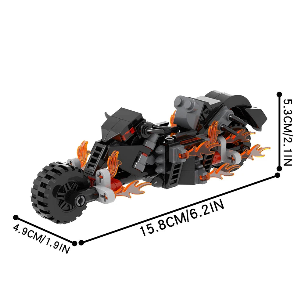 Ghost Rider Hell Cycle Custom Marvel Superhero MOC - Minifigure Bricks