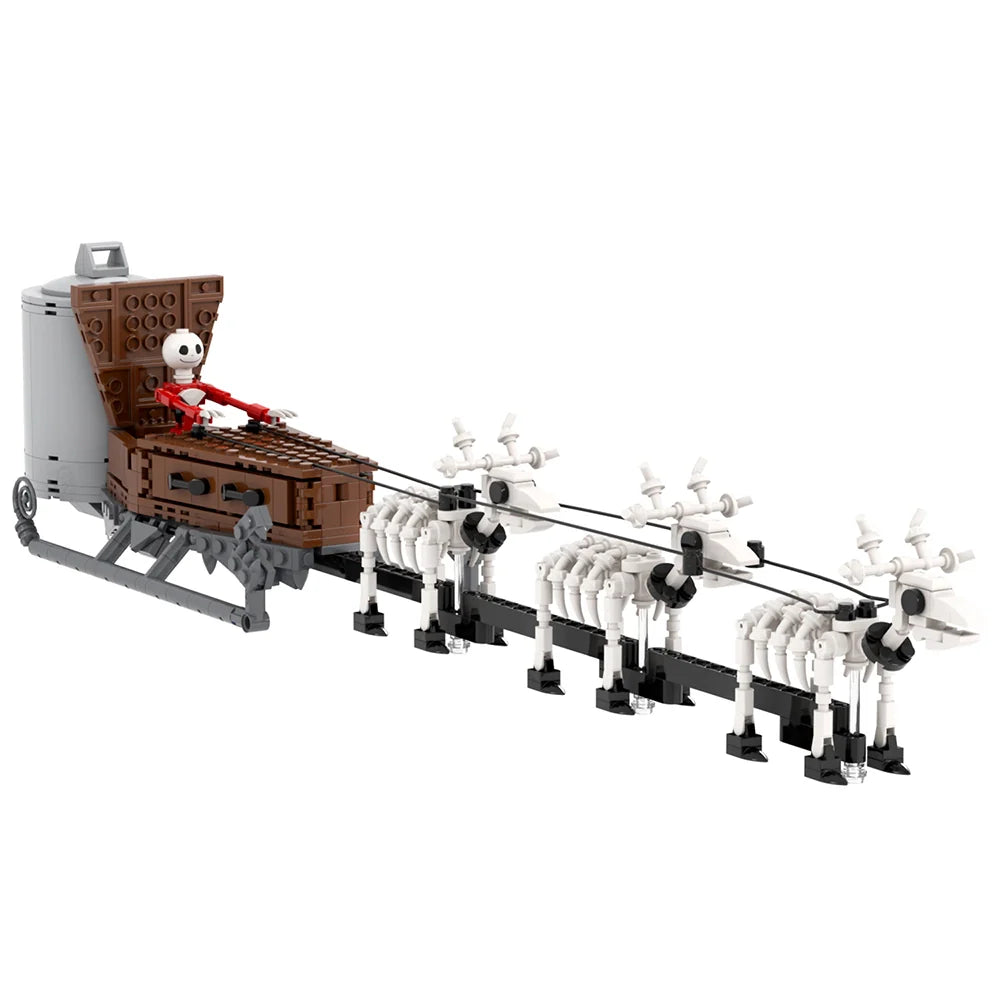 Nightmare Before Christmas Jack Skellington Sleigh Custom MOC - Minifigure Bricks