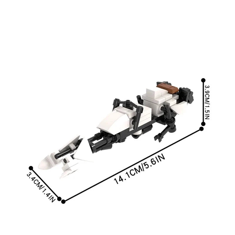 74-Z Speeder Bike with Scout Trooper Star Wars MOC - Minifigure Bricks