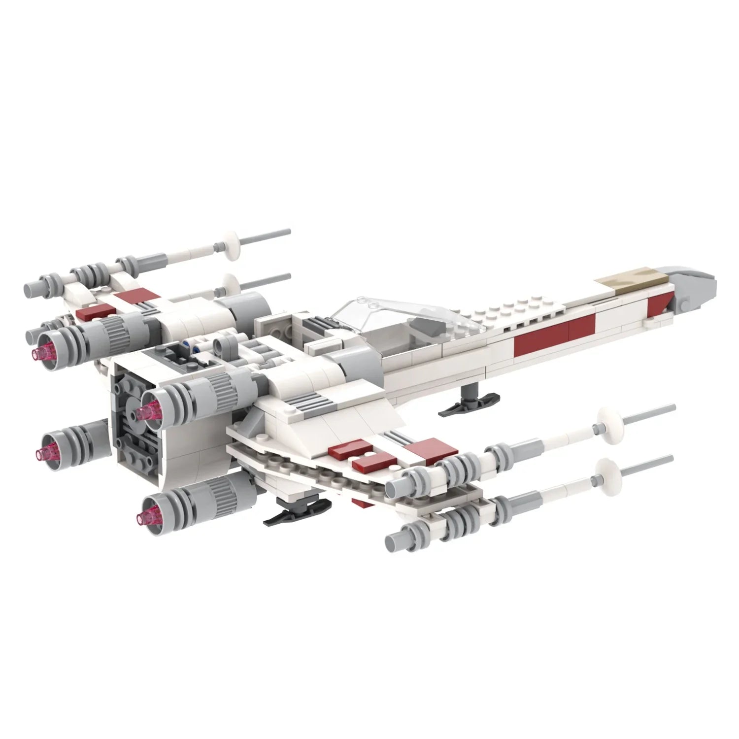 X-Wing Starfighter Custom Star Wars MOC - Minifigure Bricks