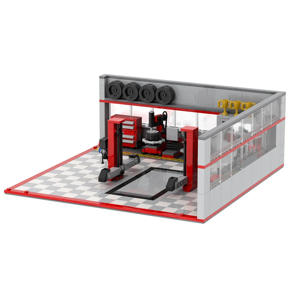 Car Repair Garage Custom MOC - Minifigure Bricks