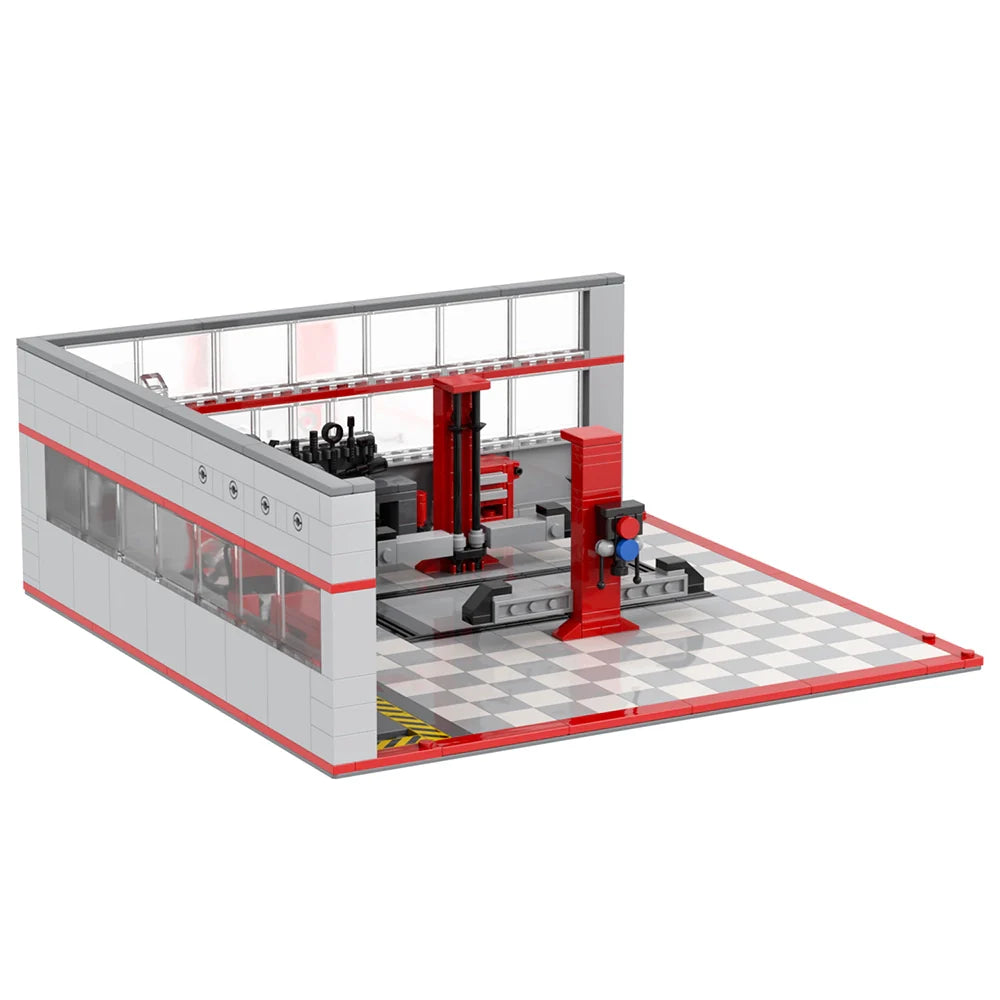 Car Repair Garage Custom MOC - Minifigure Bricks