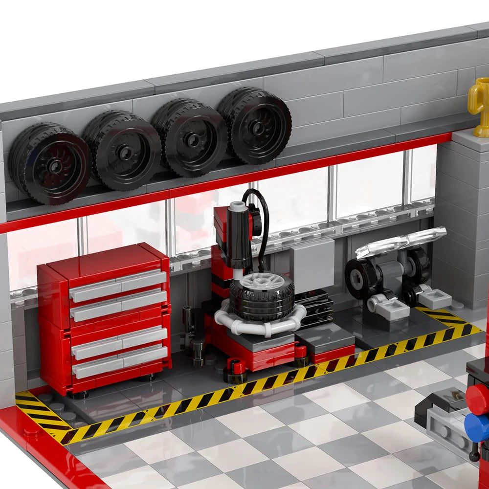 Car Repair Garage Custom MOC - Minifigure Bricks
