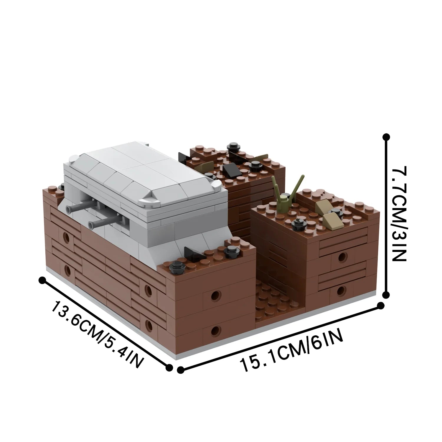 Military Battlefield Trenches MOC Set - Minifigure Bricks