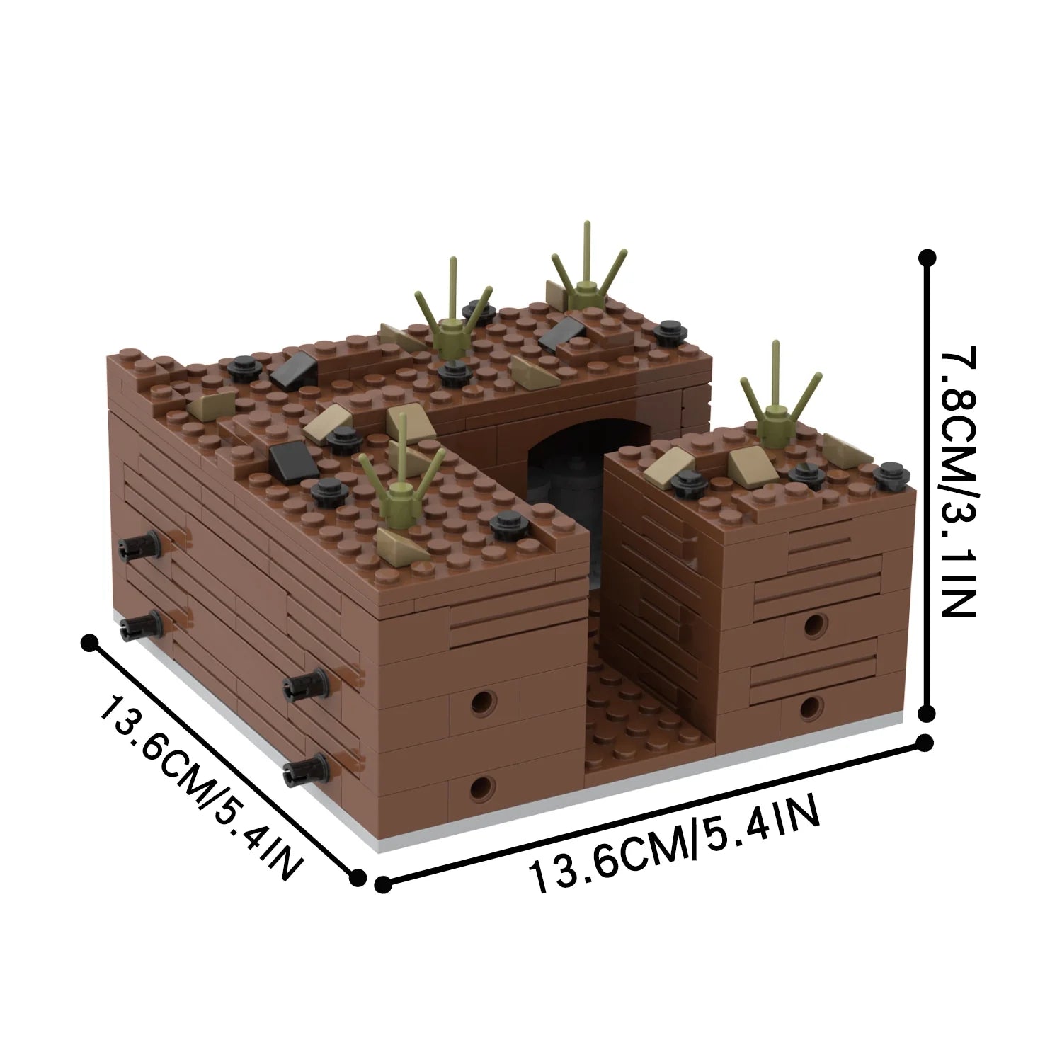 Military Battlefield Trenches MOC Set - Minifigure Bricks