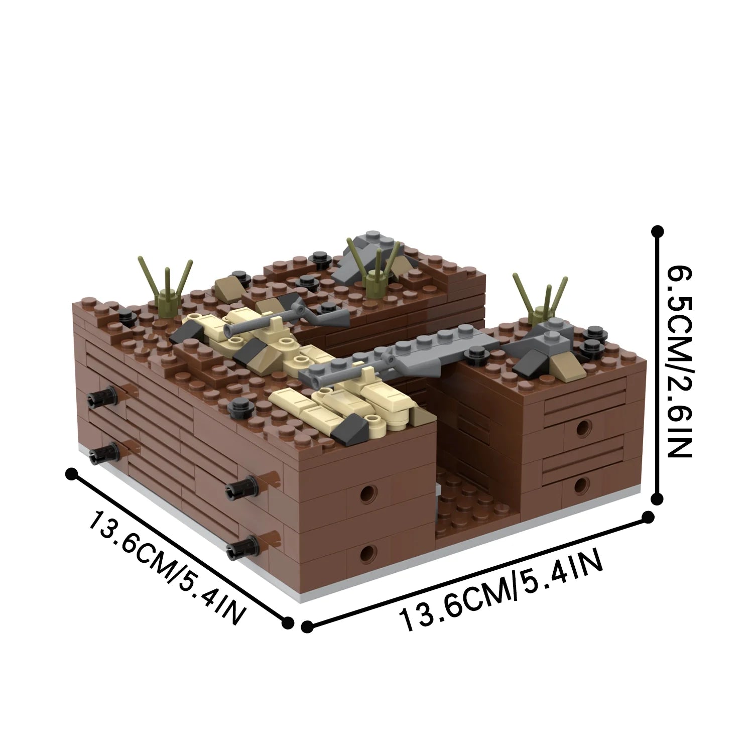 Military Battlefield Trenches MOC Set - Minifigure Bricks