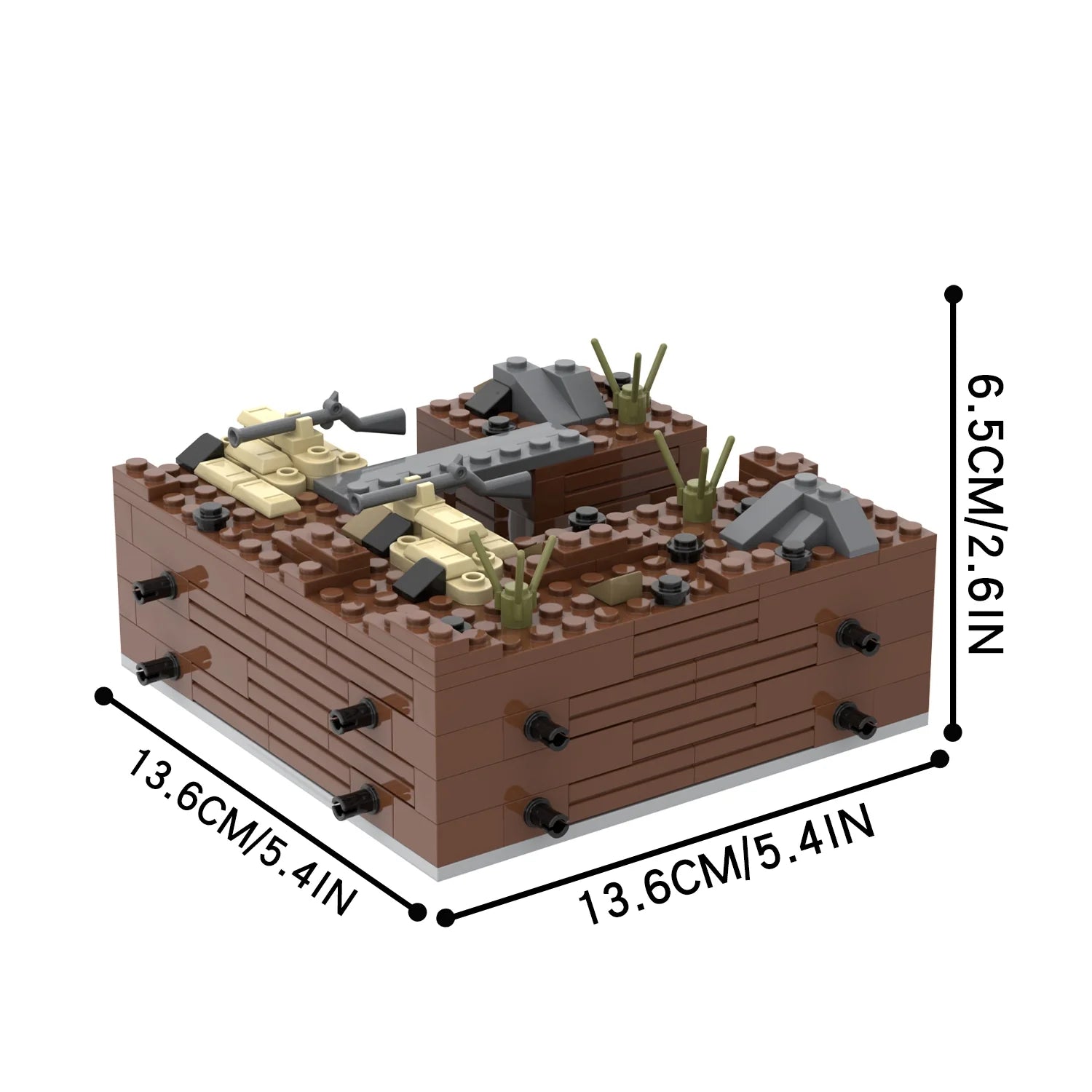 Military Battlefield Trenches MOC Set - Minifigure Bricks