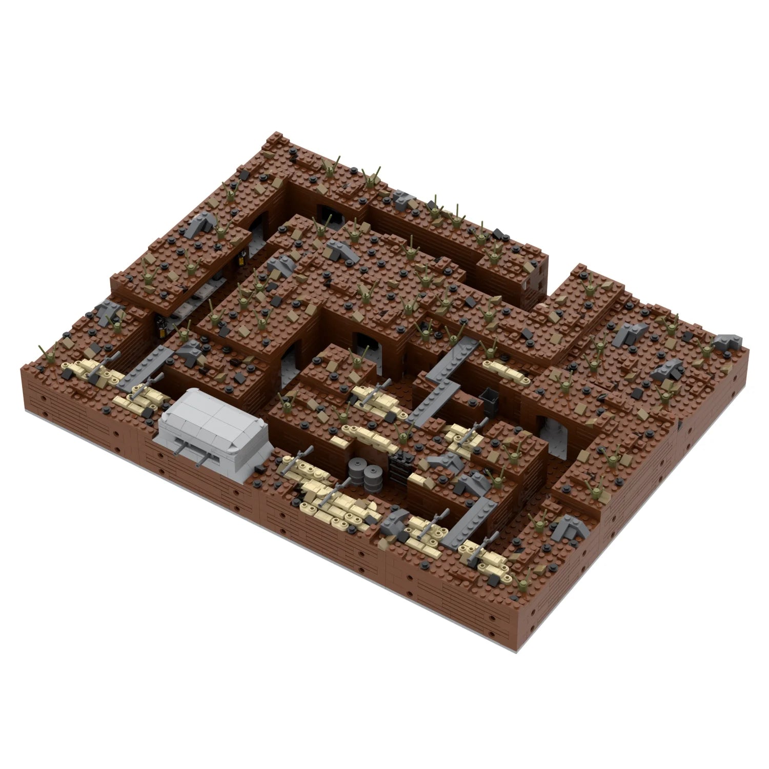 Military Battlefield Trenches MOC Set - Minifigure Bricks