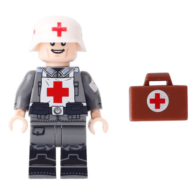 WW2 German Army Medic Soldier Custom Minifigure - Minifigure Bricks