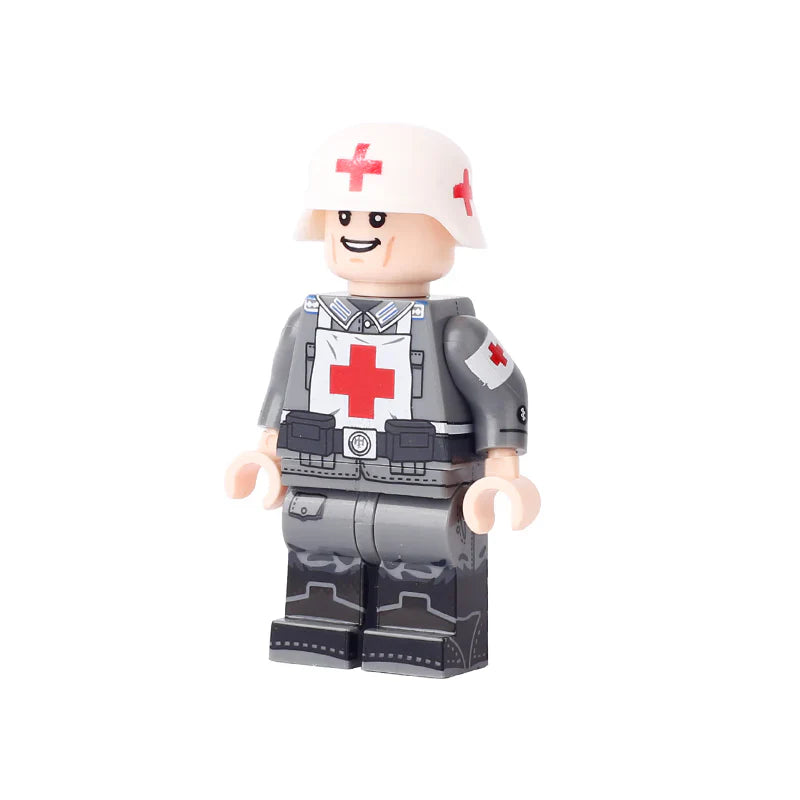 WW2 German Army Medic Soldier Custom Minifigure - Minifigure Bricks