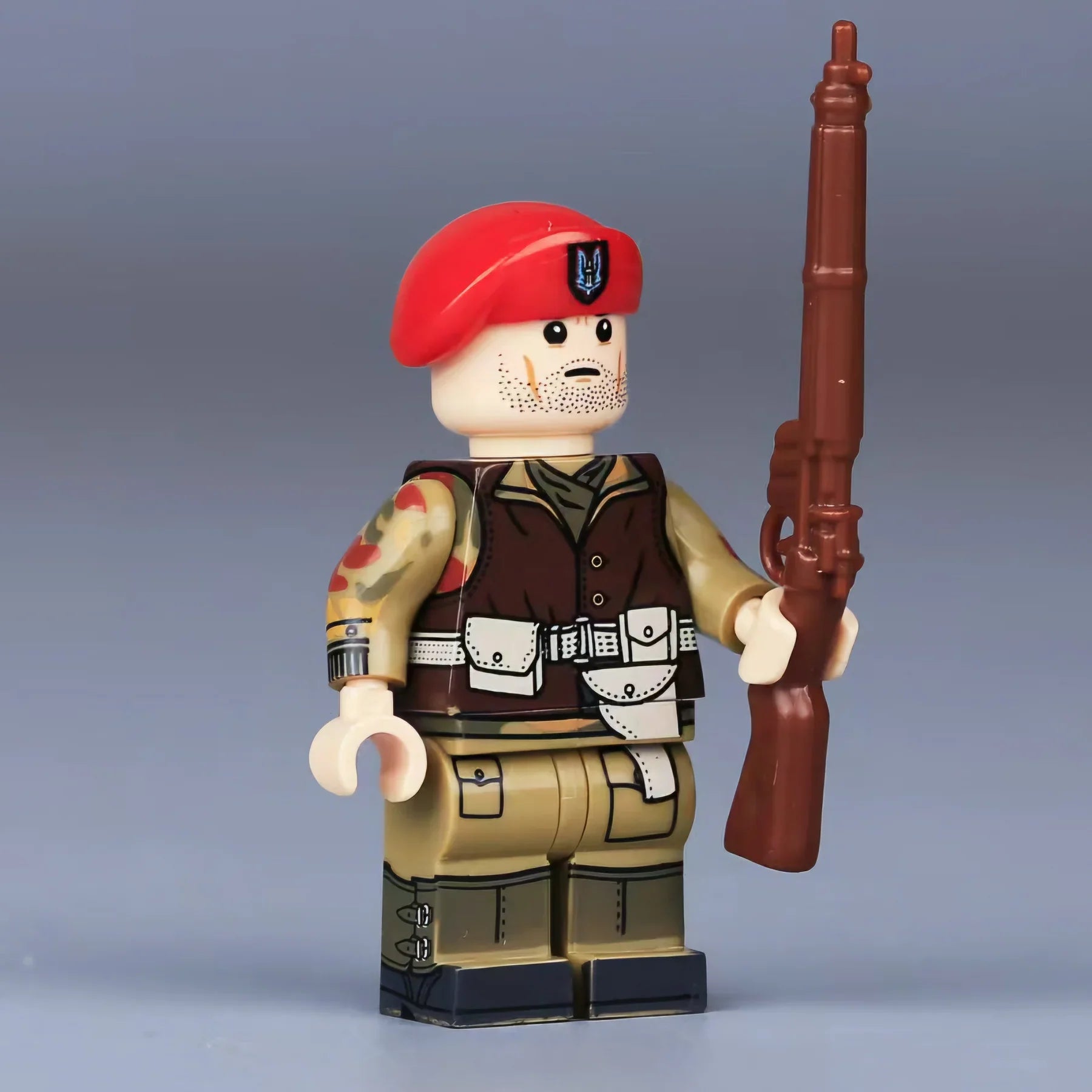 WW2 British Airborne Parachute Regiment Riflemen Custom Military Minifigure - Minifigure Bricks