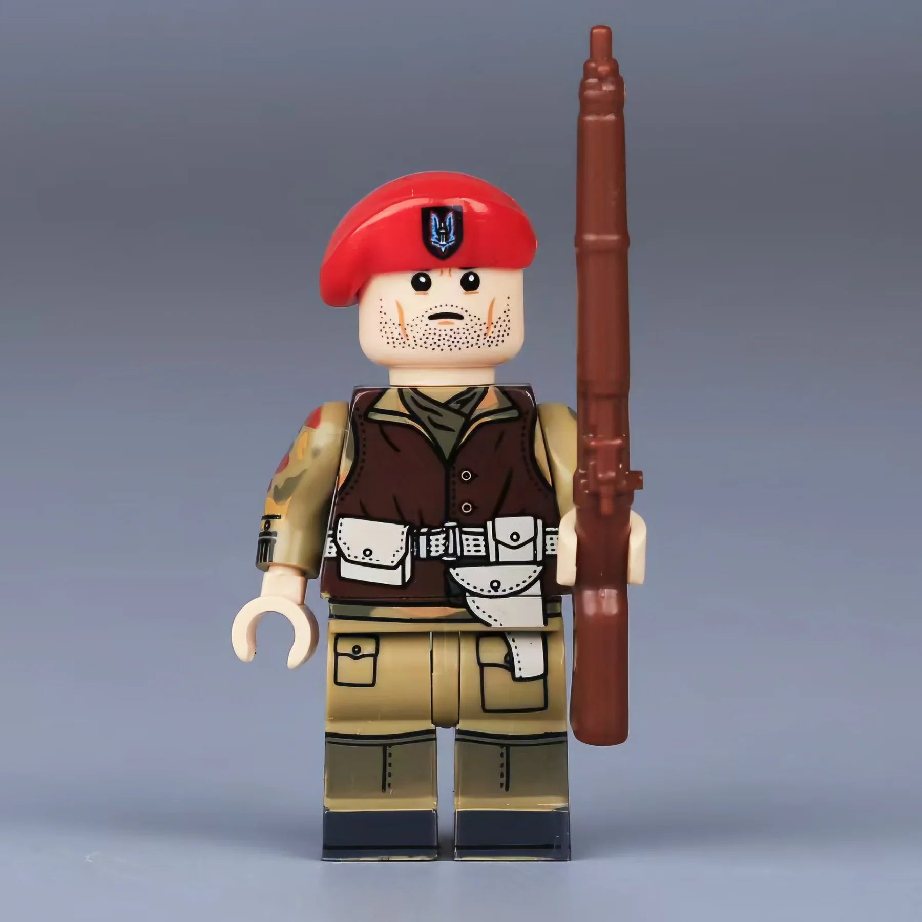 WW2 British Airborne Parachute Regiment Riflemen Custom Military Minifigure - Minifigure Bricks
