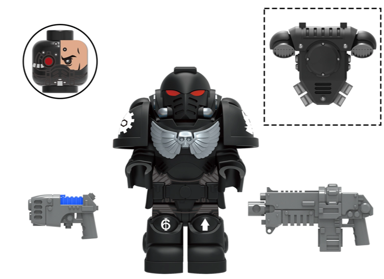 Iron Hands Space Marine Warhammer 40K Minifigure - Minifigure Bricks