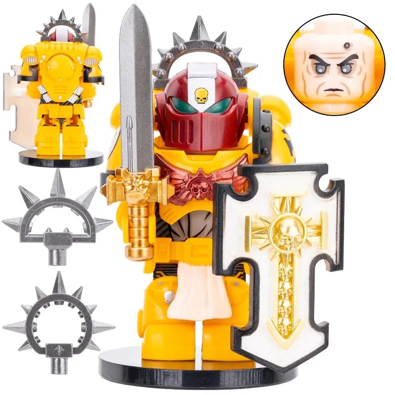 Imperial Fists Bladeguard Veteran Warhammer 40K Minifigure - Minifigure Bricks