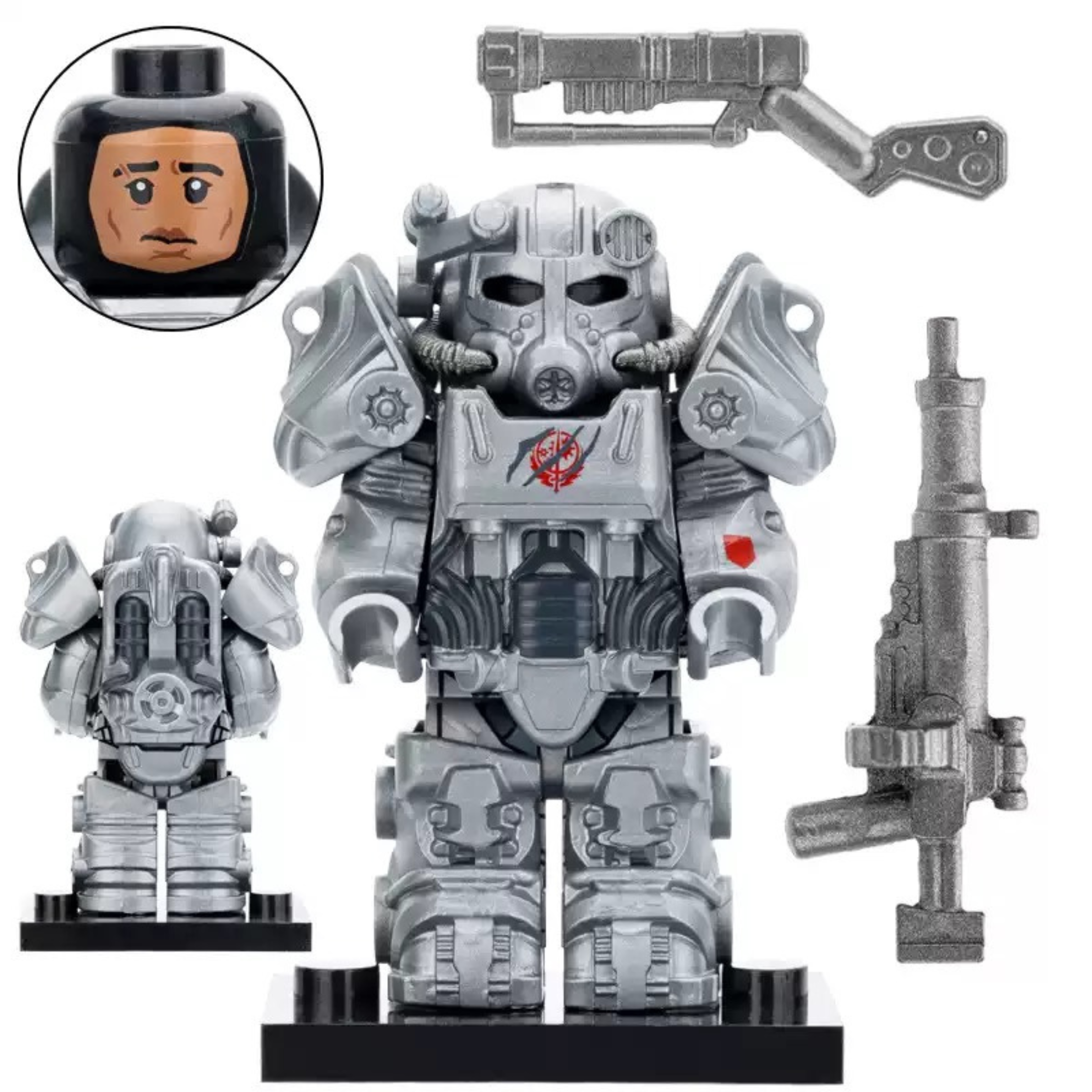Maximus (Power Armor) Custom Fallout Minifigure - Minifigure Bricks