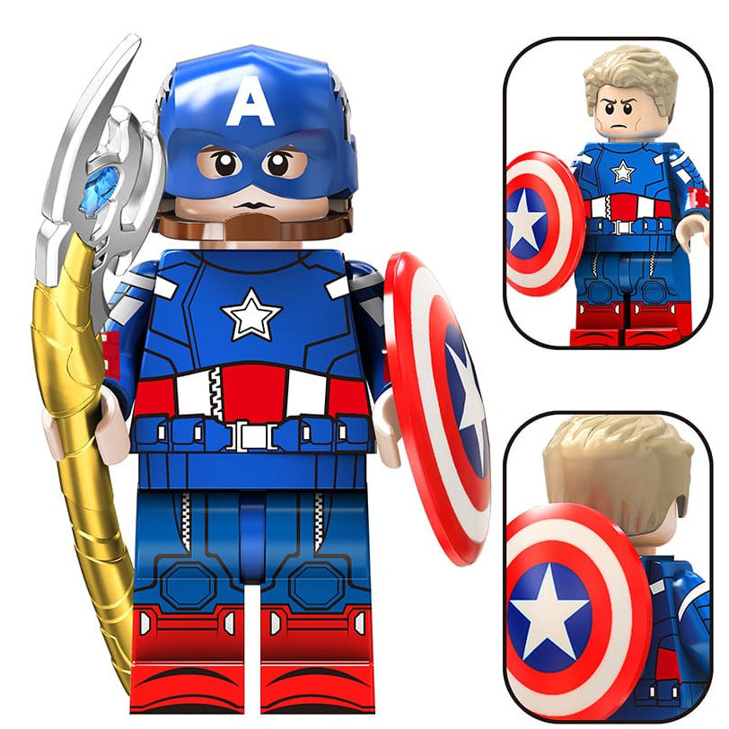 Captain America (Endgame) Custom Marvel Superhero Minifigure - Minifigure Bricks