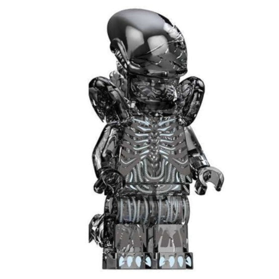 Aliens Transparent Black Xenomorph Minifigure - Minifigure Bricks