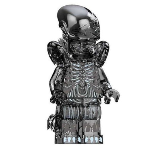 Aliens Transparent Black Xenomorph Minifigure - Minifigure Bricks