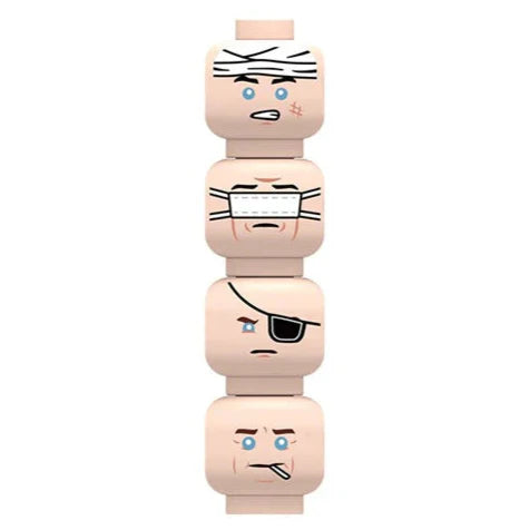 Minifigure Heads Custom Accessory - Minifigure Bricks