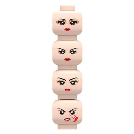 Female Minifigure Heads Expressions Custom Accessory