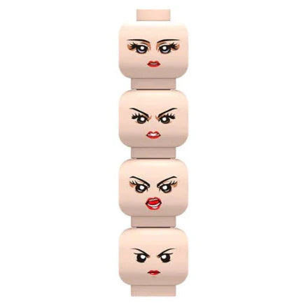 Female Minifigure Heads Expressions Custom Accessory