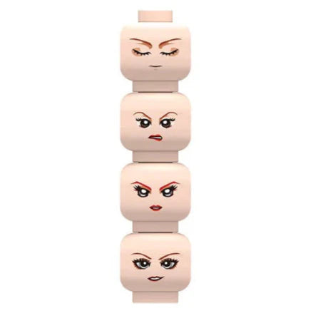 Female Minifigure Heads Expressions Custom Accessory