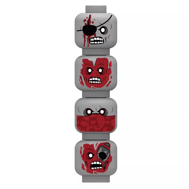 Zombie Minifigure Heads Custom Accessory - Minifigure Bricks
