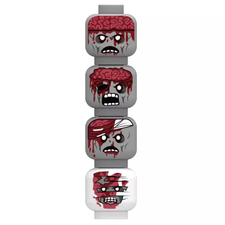 Zombie Minifigure Heads Custom Accessory - Minifigure Bricks