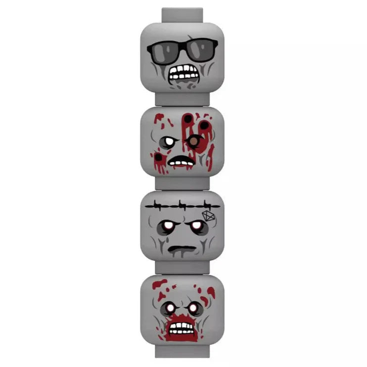 Zombie Minifigure Heads Custom Accessory - Minifigure Bricks