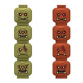 Orc Minifigure Expression Heads Custom Accessory