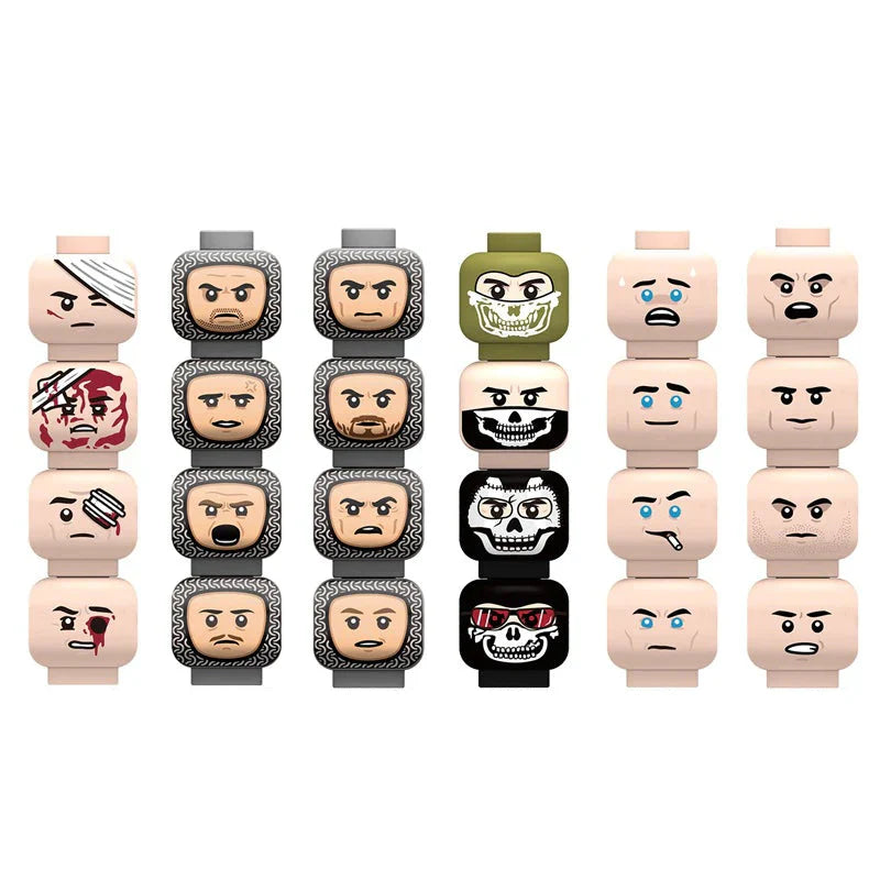 Minifigure Heads Custom Accessory - Minifigure Bricks
