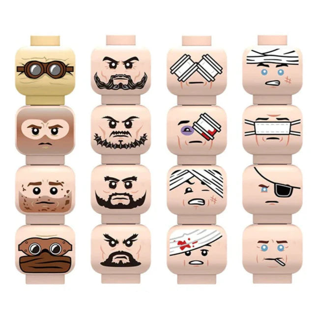Minifigure Heads Custom Accessory - Minifigure Bricks