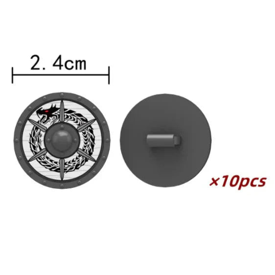 Medieval Army Shield Accessory Set - Minifigure Bricks