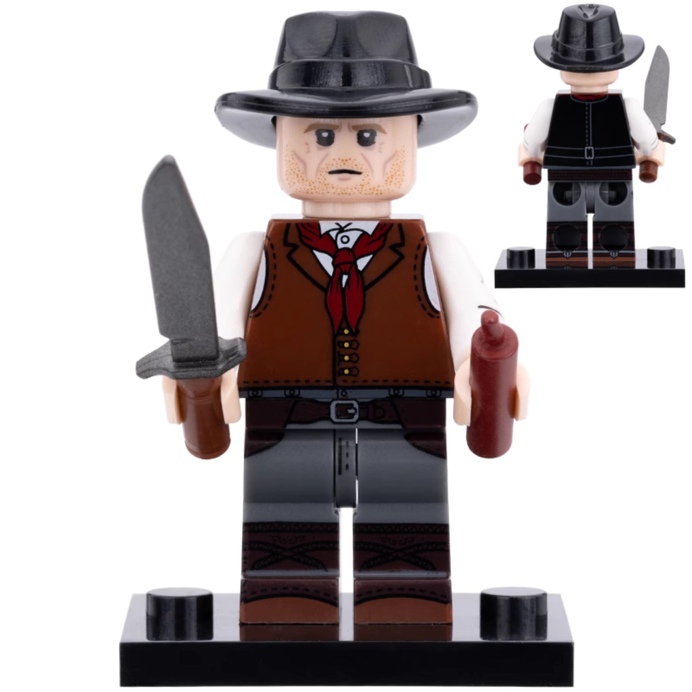 Hosea Matthews Red Dead Redemption Custom Minifigure - Minifigure Bricks