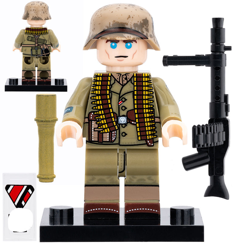 German Africa Corps Soldier Custom Minifigure - Minifigure Bricks