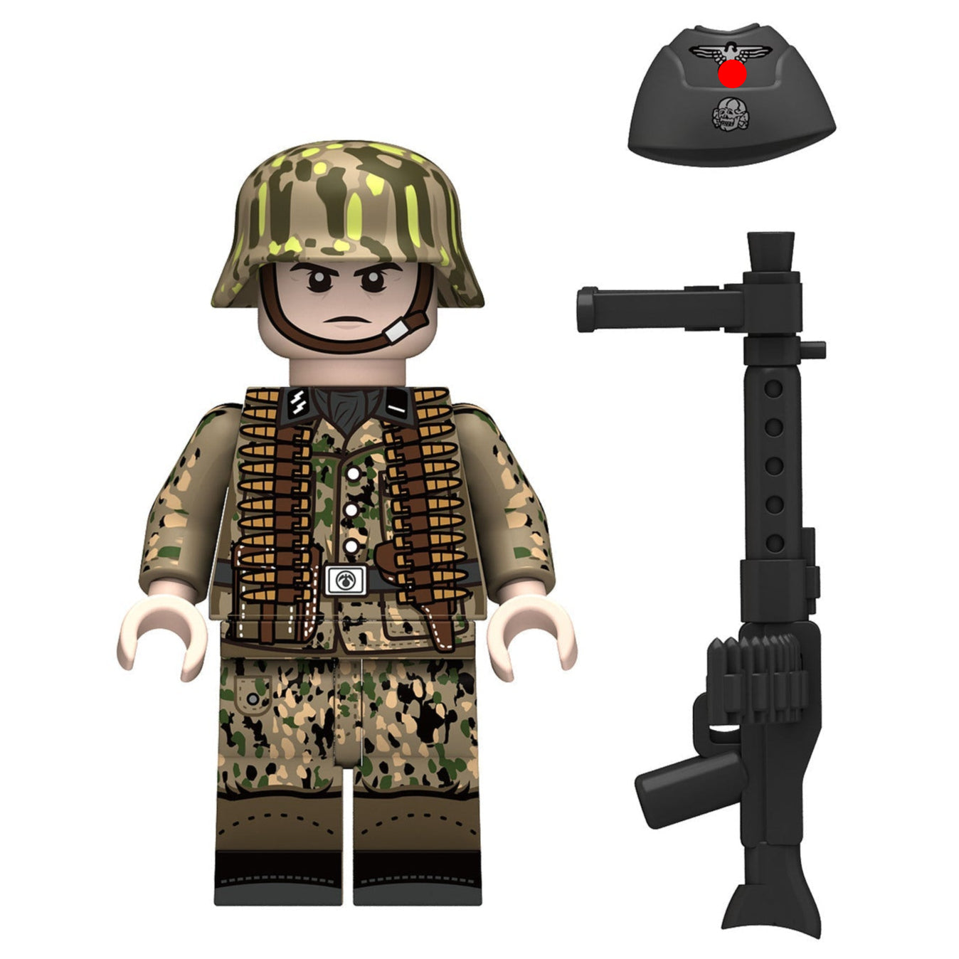WW2 German Erbsenmuster Infantry Soldier Custom Minifigure - Minifigure Bricks