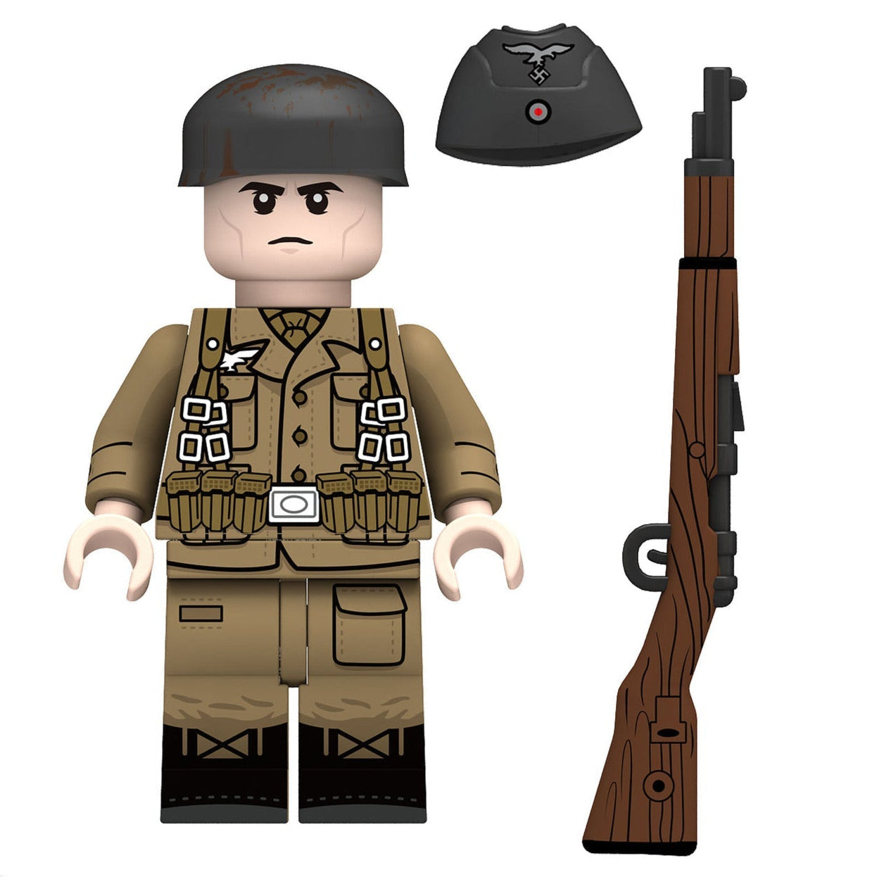 WW2 German Luftwaffe Soldier Custom Minifigure - Minifigure Bricks