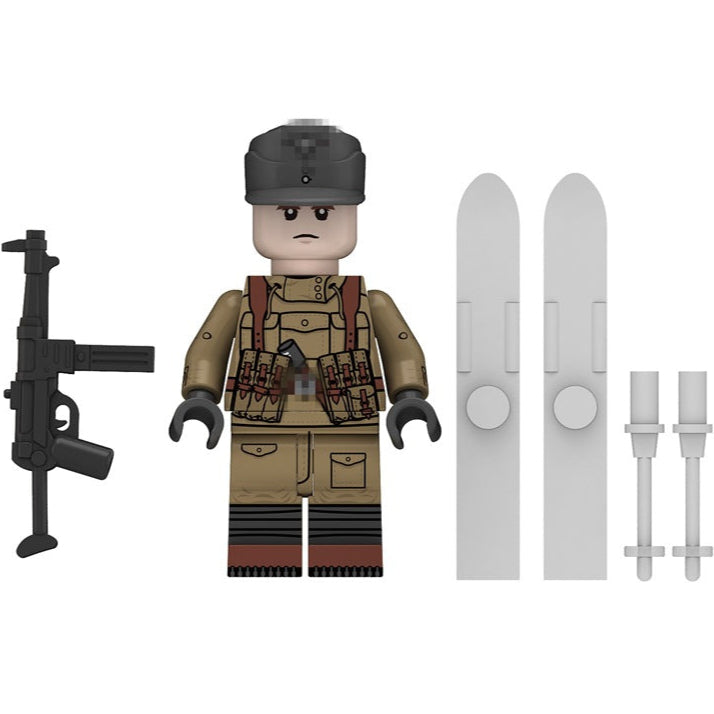 WW2 German Gebirgsjager Soldier (MP40) Custom Military Minifigure - Minifigure Bricks