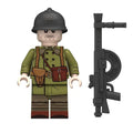 WW2 French Infantry Soldier Custom Military Minifigure - Minifigure Bricks