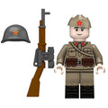 World War II Soviet infantry Soldier Custom Military Minifigure - Minifigure Bricks