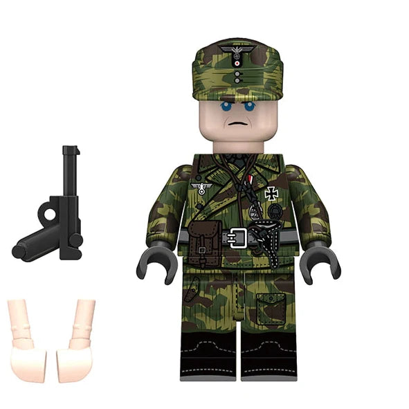 Splinter Pattern Panzer Troops Soldier Custom Minifigure - Minifigure Bricks
