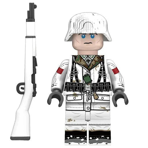 WW2 German Winter Soldier Custom Military Minifigure - Minifigure Bricks