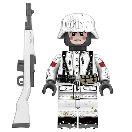 WW2 German Winter Soldier Custom Military Minifigure - Minifigure Bricks