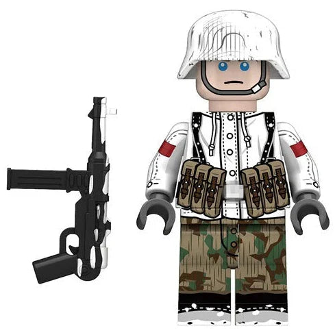 WW2 German Winter Soldier Custom Military Minifigure - Minifigure Bricks