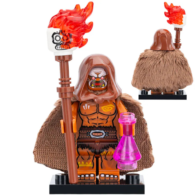 Orc Mage Custom Warcraft Game Minifigure - Minifigure Bricks