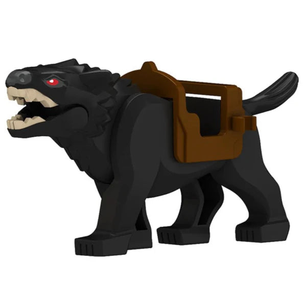 Black Wolf Custom Lord of the Rings Minifigure - Minifigure Bricks